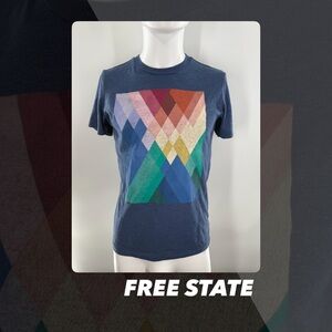 EUC Free State Geometric Mountain Graphic Tee